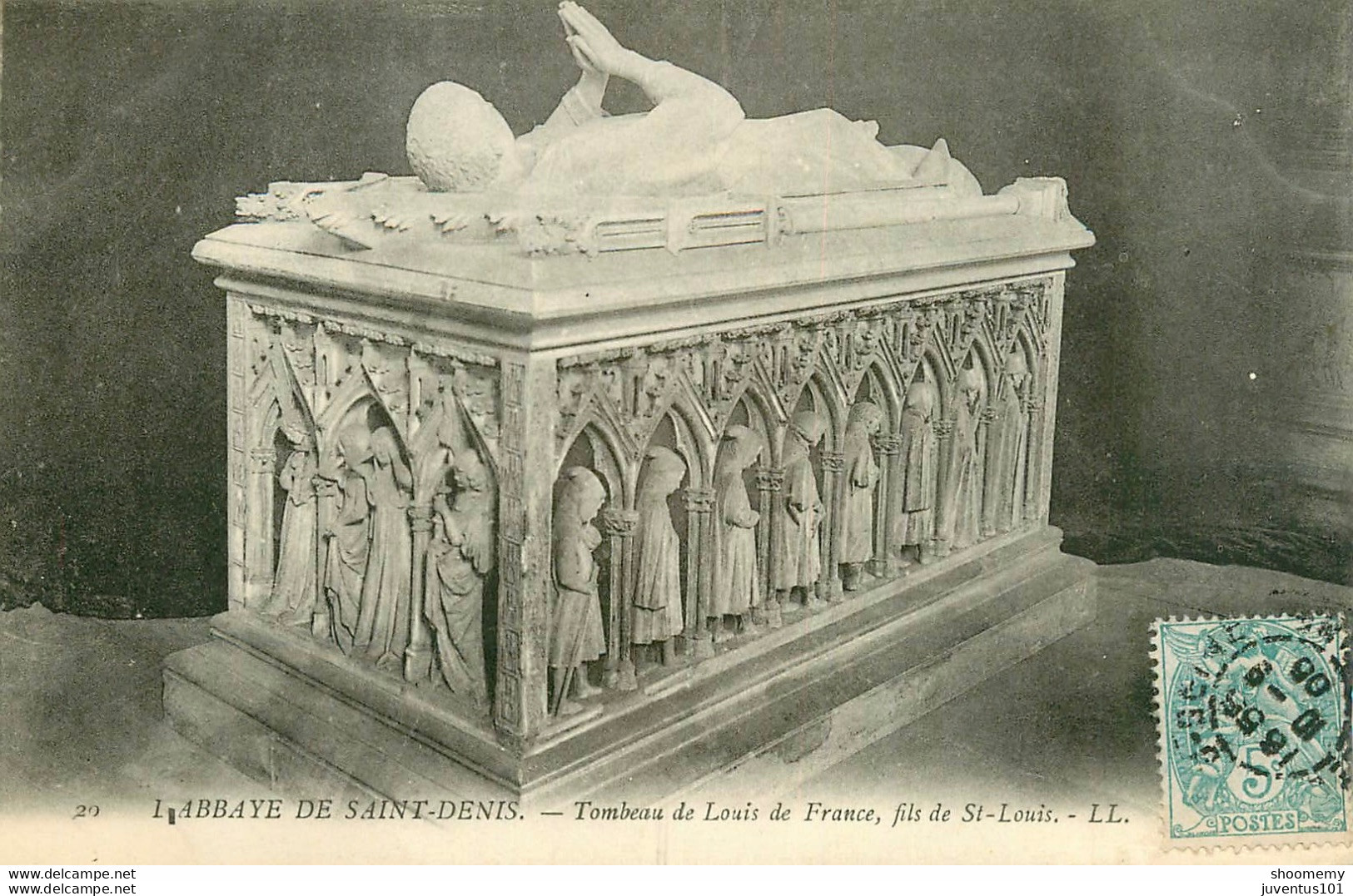 CPA Abbaye De Saint Denis-Tombeau De Louis De France-20-Timbre       L1778 - Saint Denis