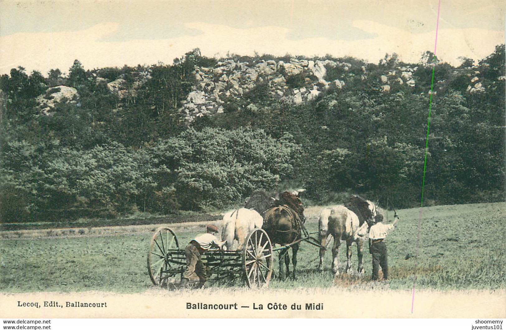 CPA Ballancourt-La Côte Du Midi-Attelage-Timbre   L1777 - Ballancourt Sur Essonne