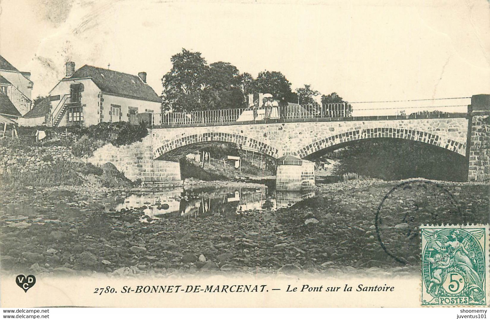 CPA St-Saint Bonnet De Marcenat-Le Pont Sur La Santoire-2780-Timbre   L1777 - Other & Unclassified