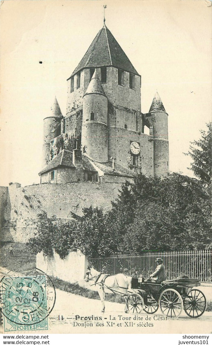 CPA Provins-La Tour Dite De César-Donjon-14-Timbre   L1777 - Provins