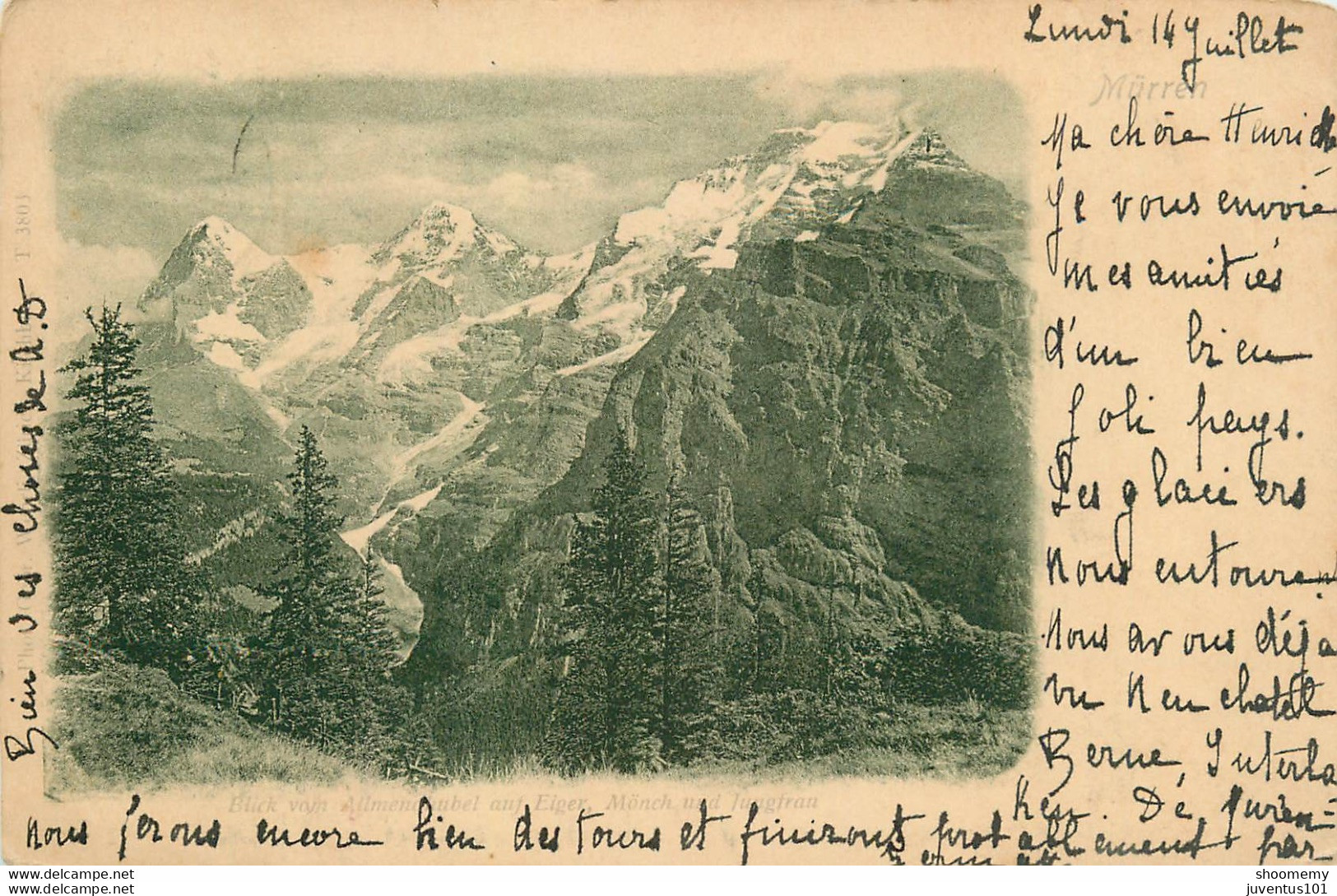 CPA Mürren-Eiger-mönch-Jungfrau-Timbre      L2038 - Mürren
