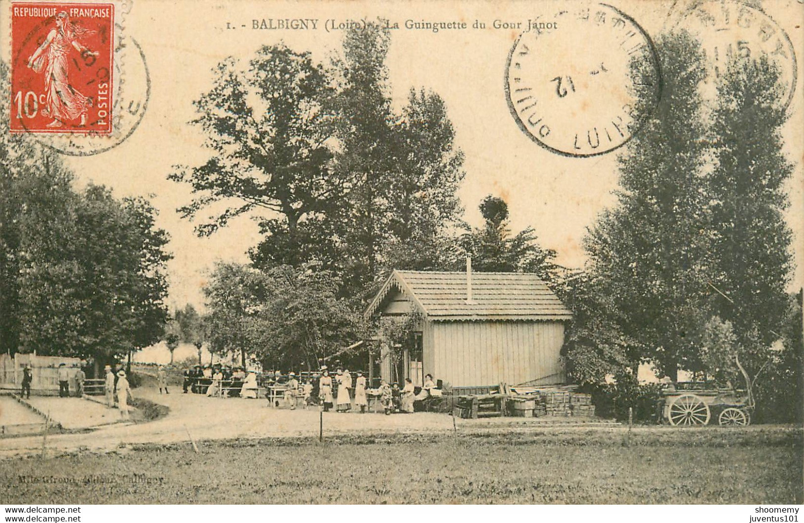 CPA Balbigny-La Guinguette Du Gour Janot-1-Timbre-En L'état      L2075 - Belmont De La Loire