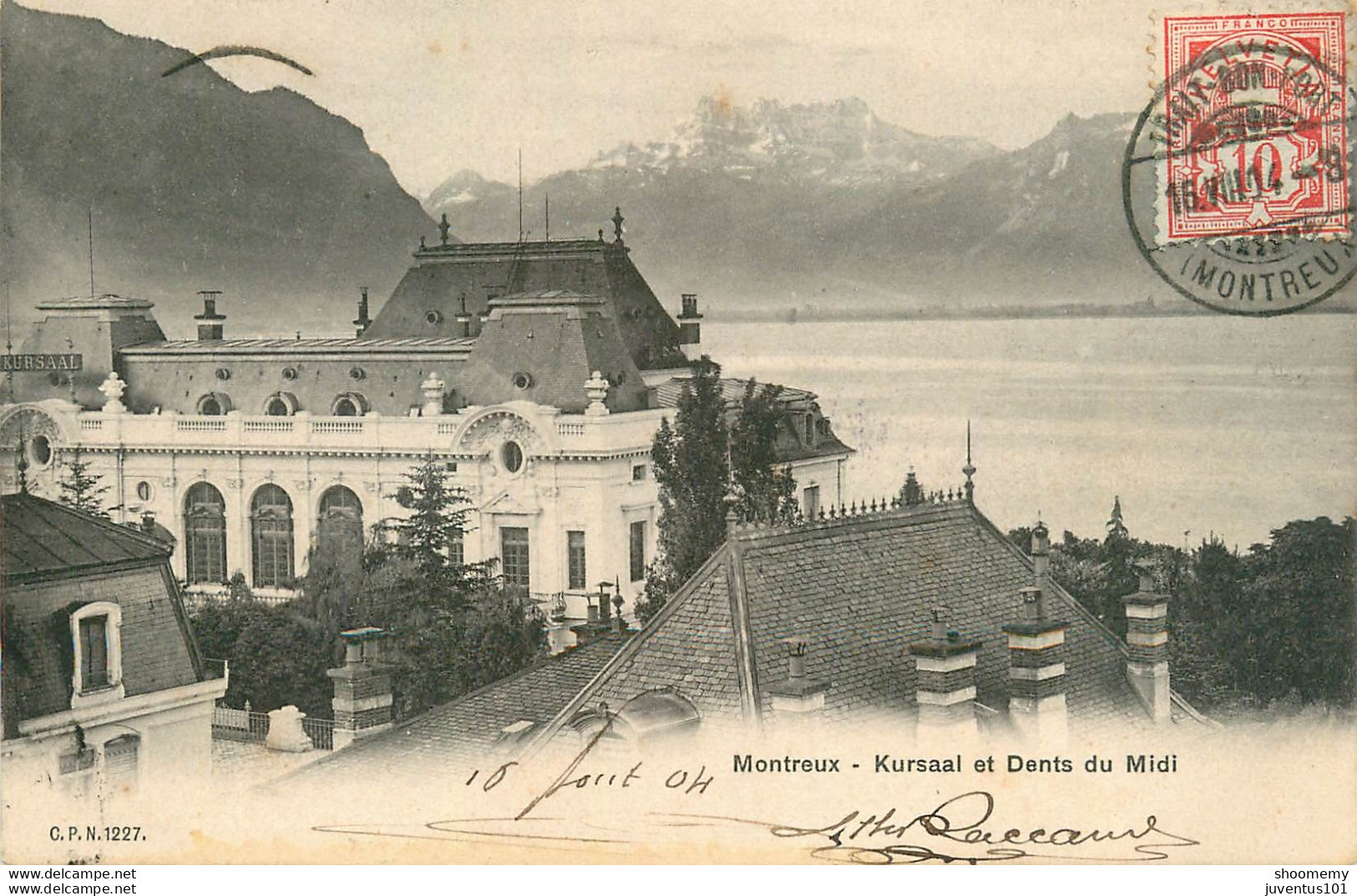 CPA Montreux-Kursaal Et Dents Du Midi-Timbre      L2038 - Montreux