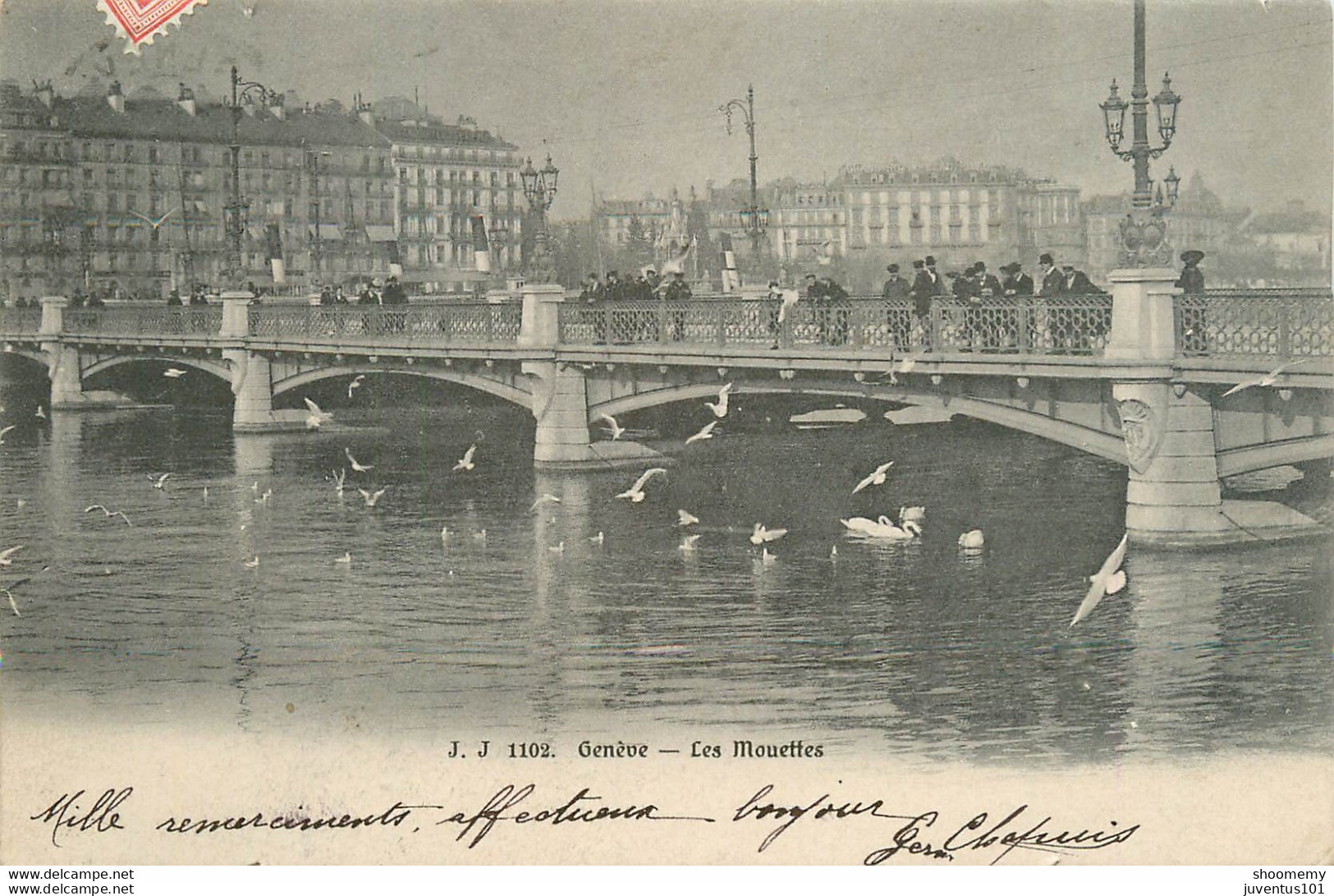 CPA Genève-Les Mouettes-1102-Timbre      L2038 - Genève