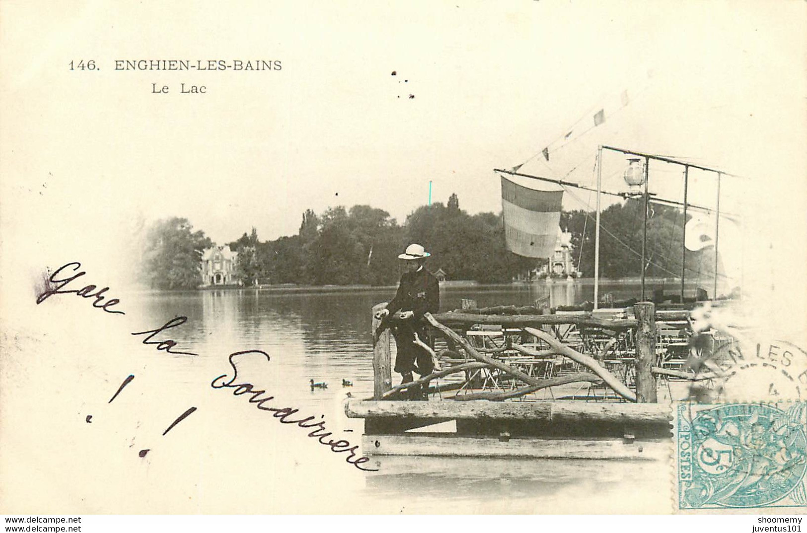CPA Enghien Les Bains-Le Lac-146-Timbre     L1993 - Enghien Les Bains