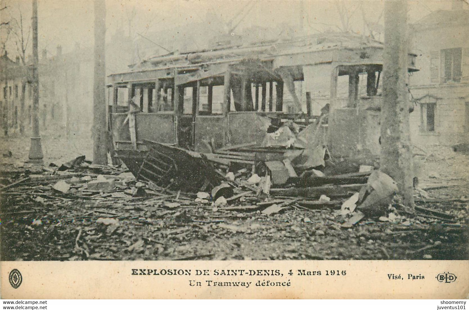 CPA Explosion De Saint Denis-Un Tramway Défoncé     L1990 - Saint Denis