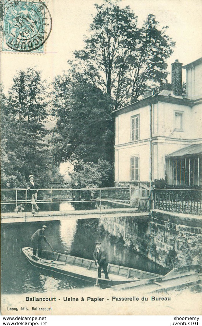 CPA Ballancourt-Usine à Papier-Passerelle Du Bureau-Timbre      L1946 - Ballancourt Sur Essonne