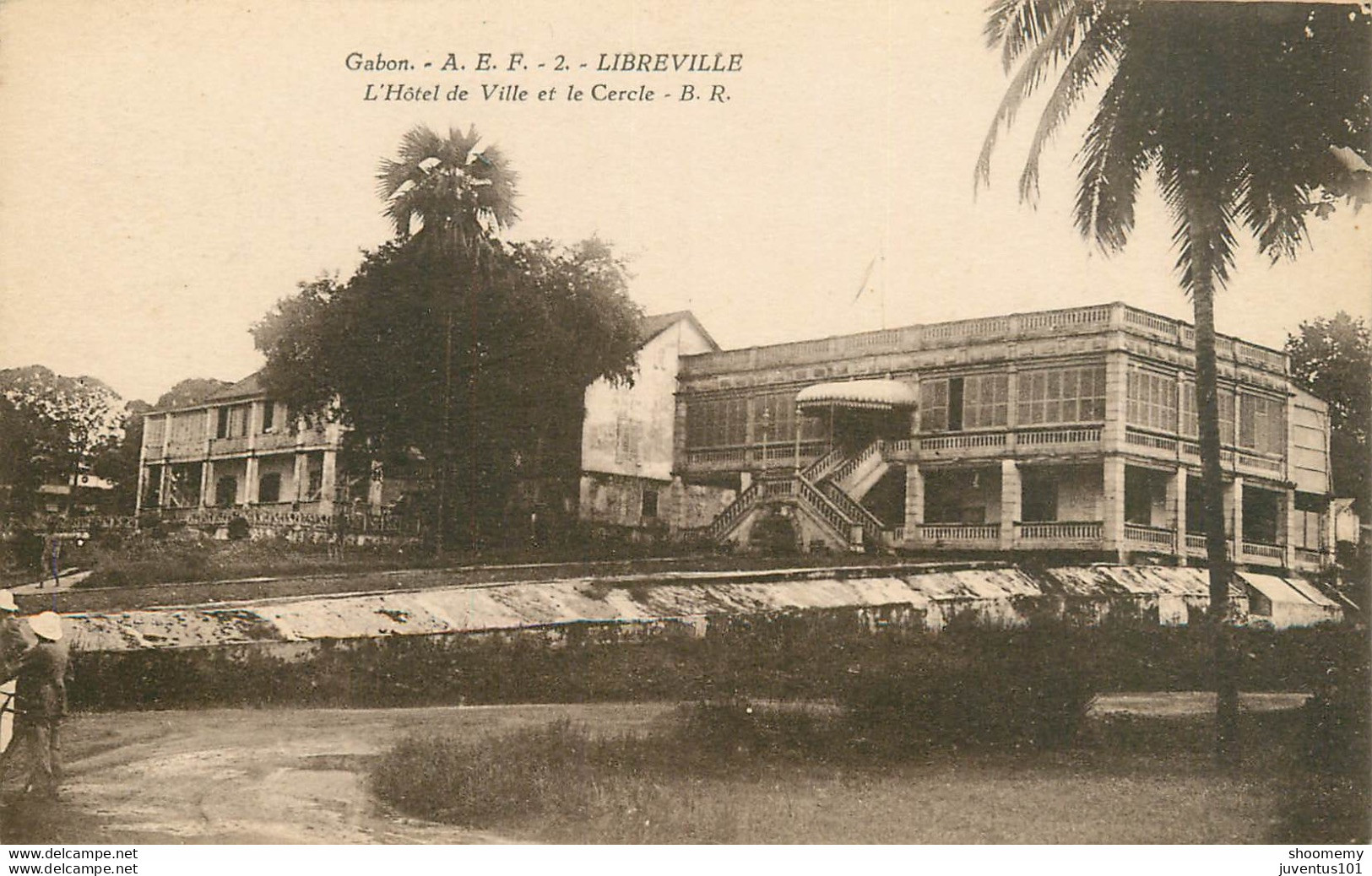 CPA Gabon-Libreville-L'hôtel De Ville Et Le Cercle      L1862 - Gabun