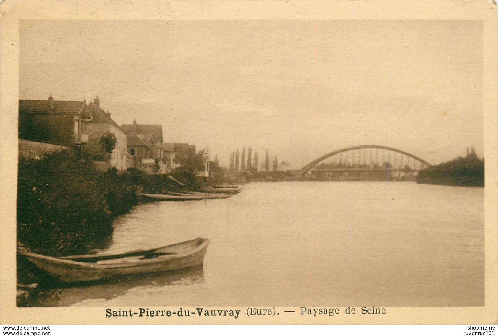 CPA Saint Pierre Du Vauvray-Paysage De Seine-Timbre     L1829 - Autres & Non Classés