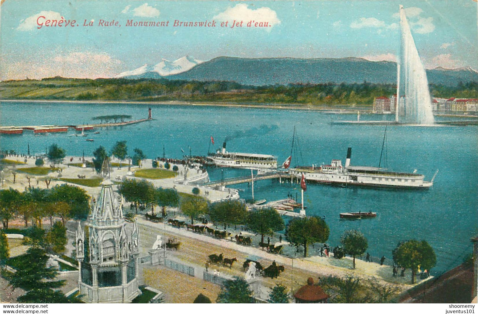 CPA Genève-La Rade-Monument Brunswick Et Jet D'eau      L2153 - Genève