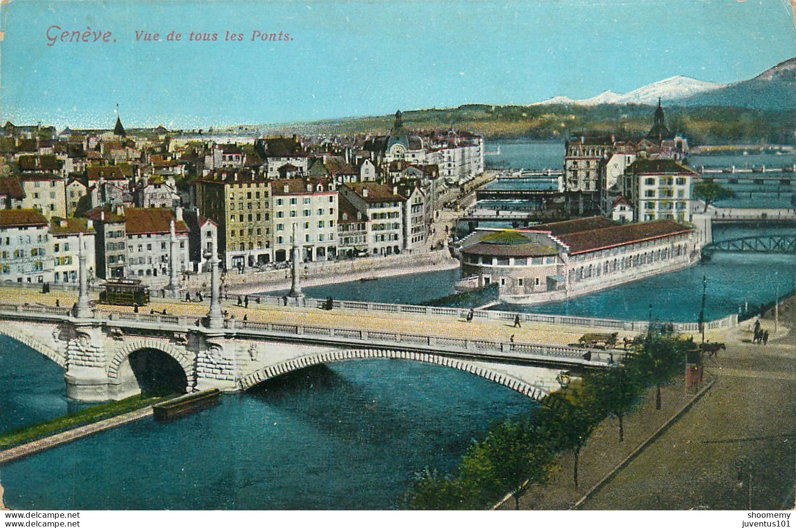 CPA Genève-Vue De Tous Les Ponts-Timbre      L2153 - Genève