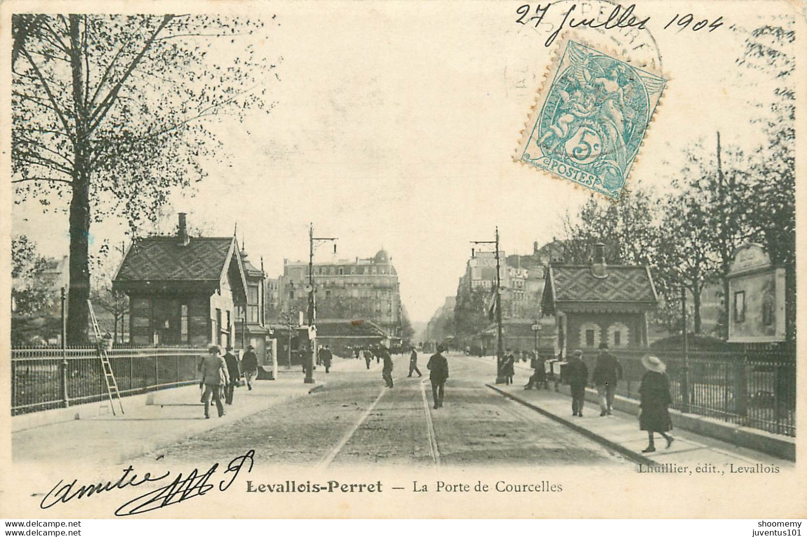 CPA Levallois Perret-La Porte De Courcelles-Timbre      L2150 - Levallois Perret