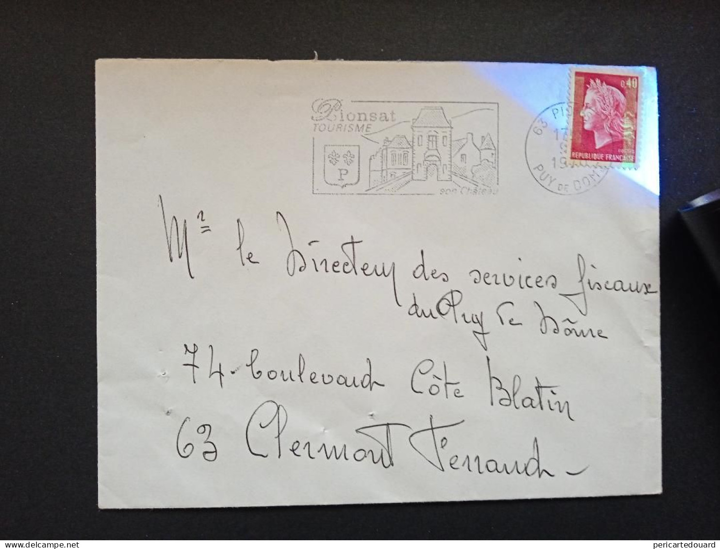 1536Ba  Marianne De Cheffer Sur Lettre Du Puy De Dôme En 1970 - 1967-1970 Marianne (Cheffer)