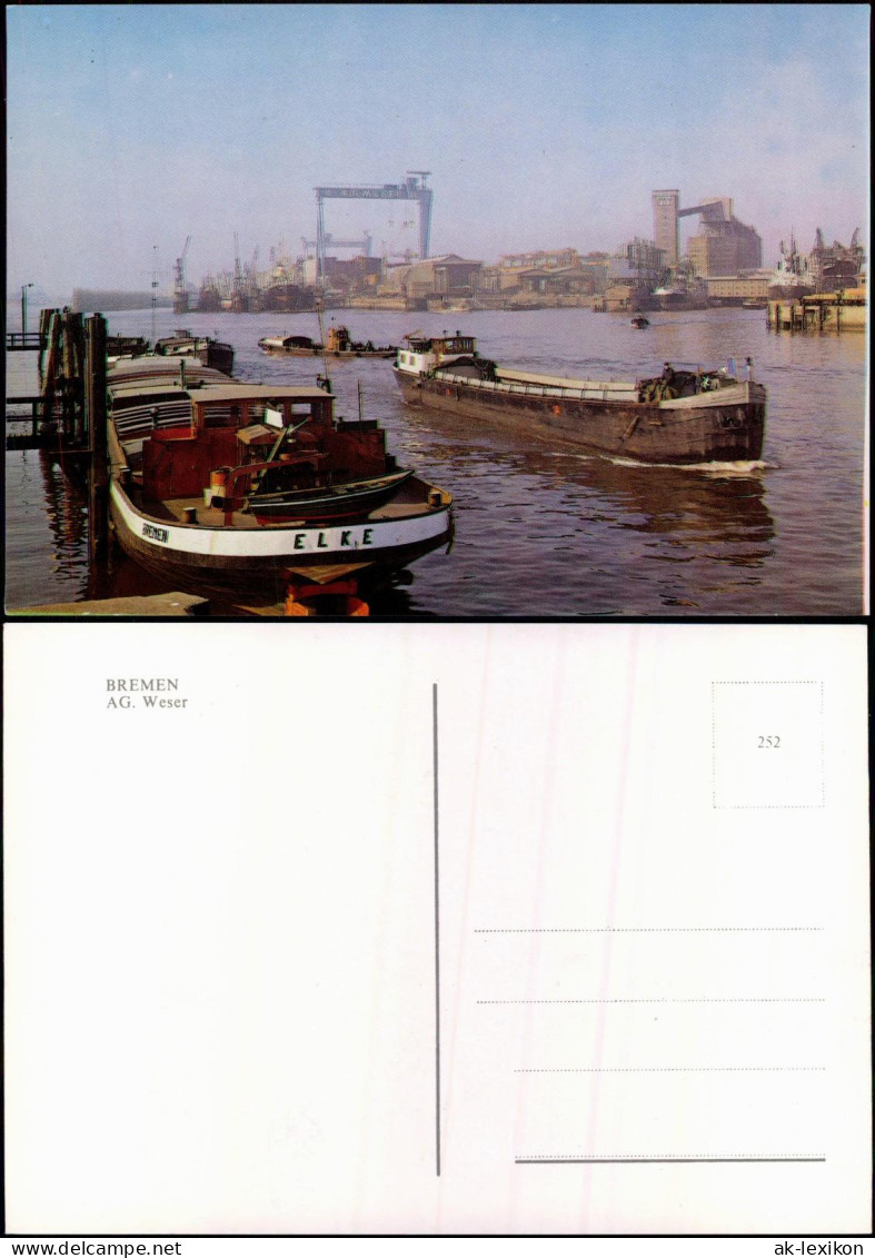 Ansichtskarte Bremen Freihafen Hafen Schiffe U.a. Schiff "ELKE" 1970 - Bremen