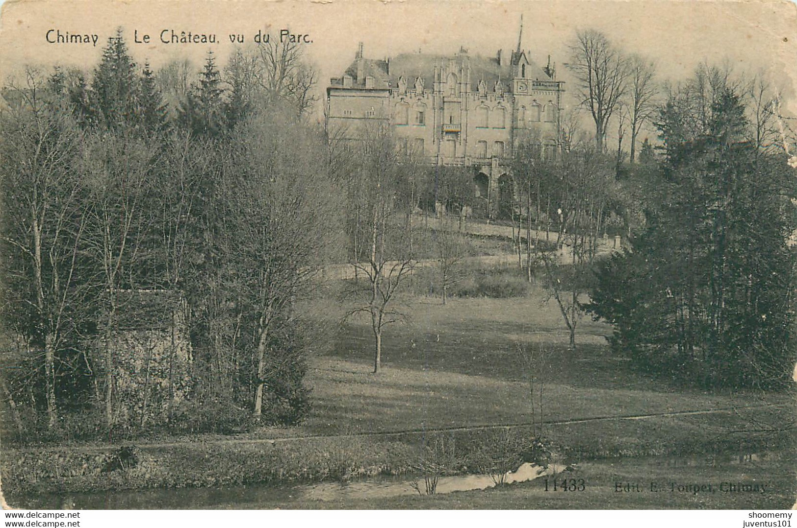 CPA Chimay-Le Château Vu Du Parc-Timbre    L2114 - Chimay