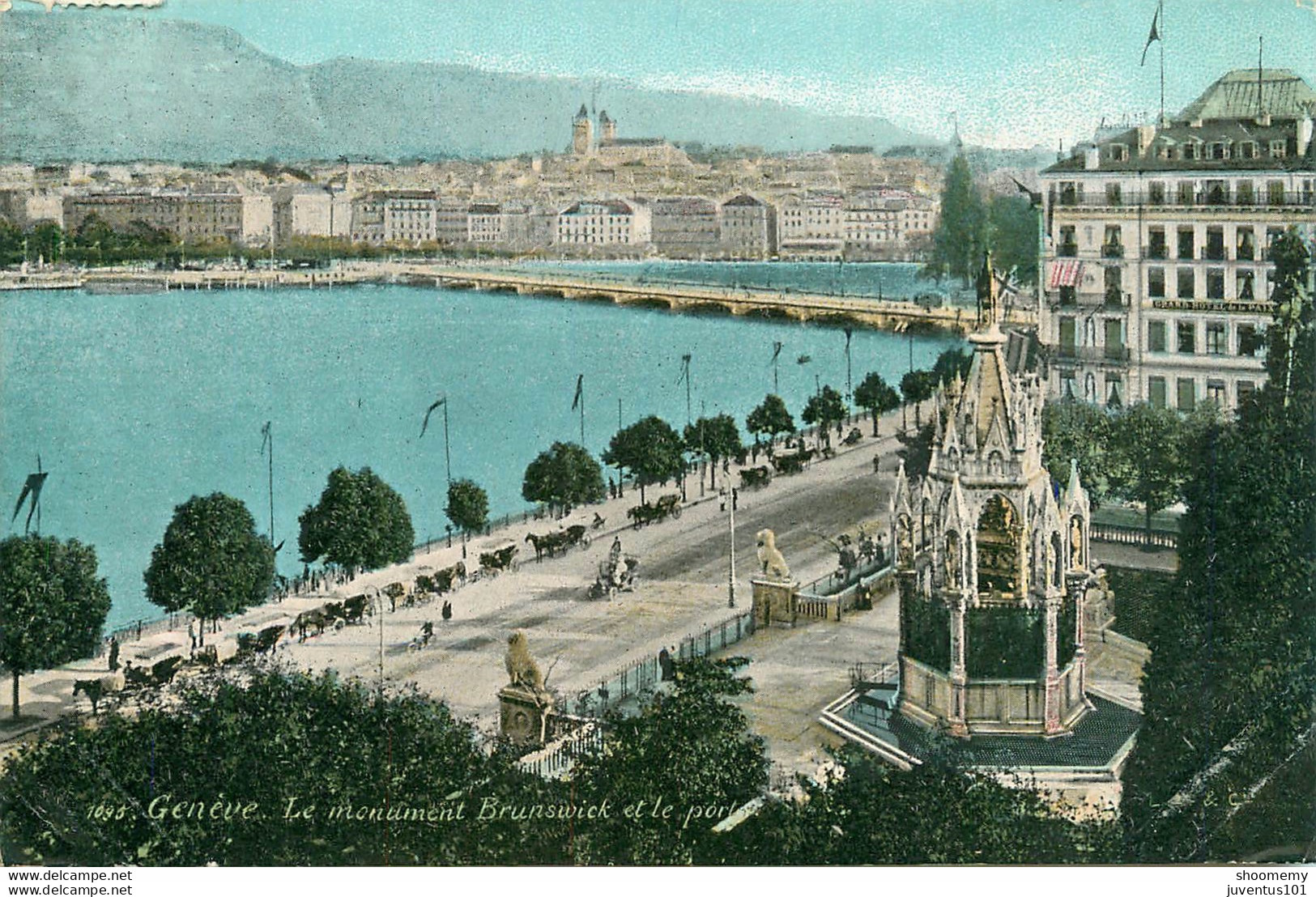 CPA Genève-Monument Brunswick Et Le Port-Timbre    L2114 - Genève