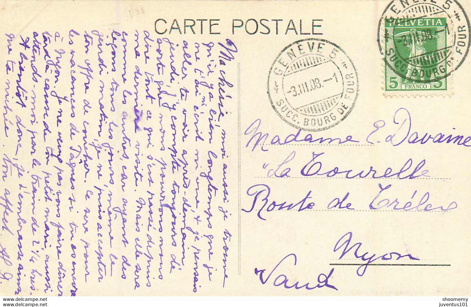 CPA Genève-Le Port Et Le Mont Blanc-Timbre    L2114 - Genève