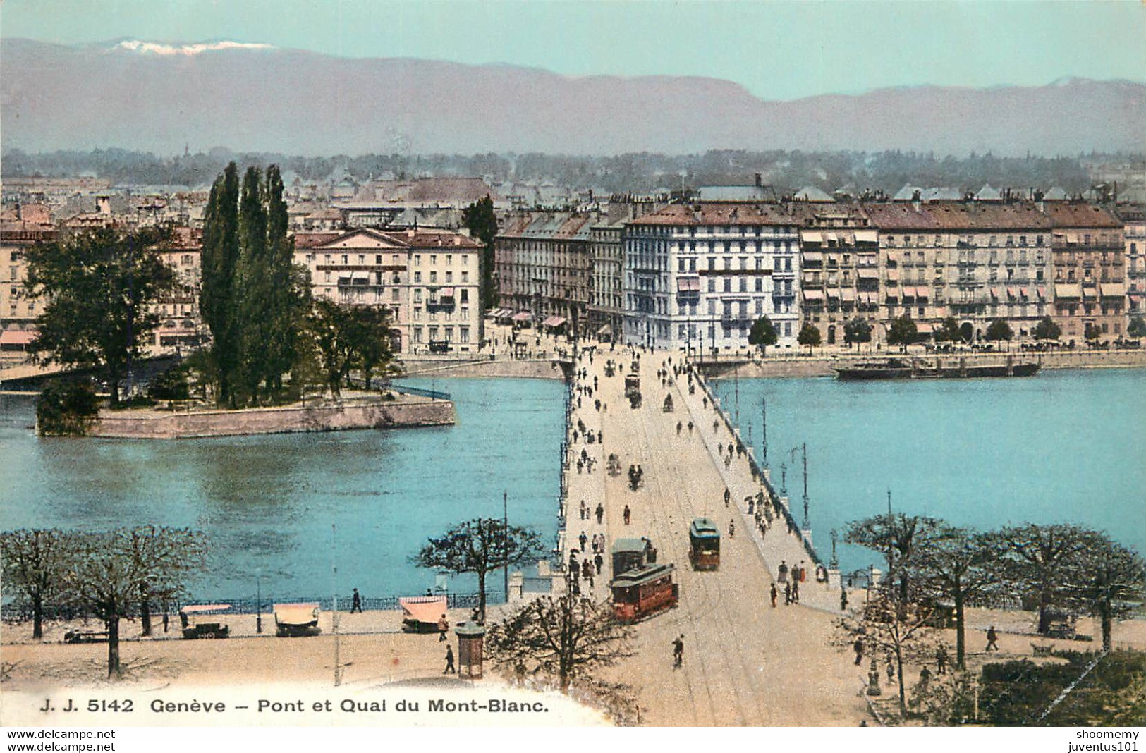 CPA Genève-Pont Et Quai Du Mont Blanc    L2113 - Genève