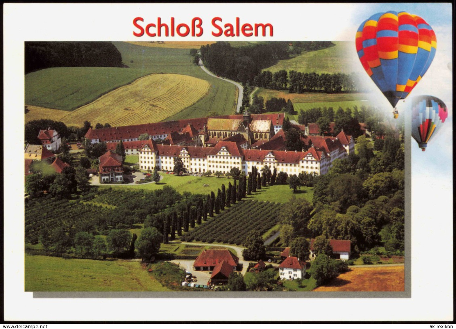 Ansichtskarte Salem Schloß Salem Aus Der Vogelschau-Perspektive 2000 - Salem