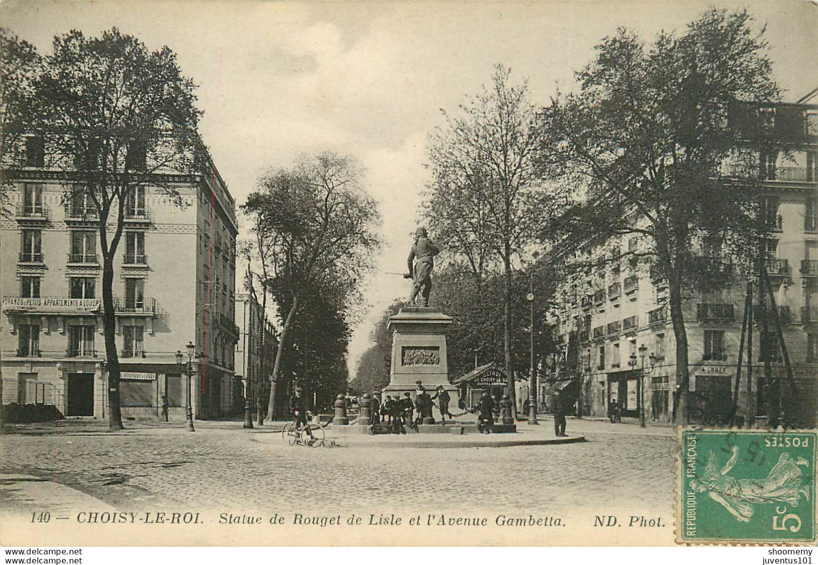 CPA Choisy Le Roi-Statue De Rouget De Lisle Et L'avenue Gambetta-Timbre      L2195 - Choisy Le Roi