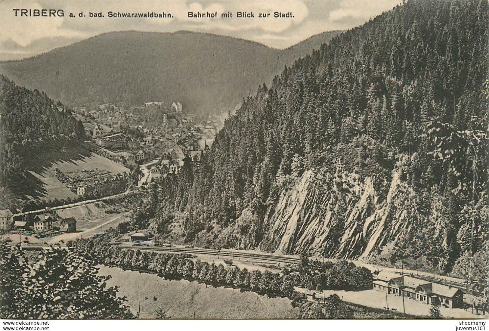 CPA Triberg-Bahnhof Mit Blick Zur Stadt      L2194 - Triberg