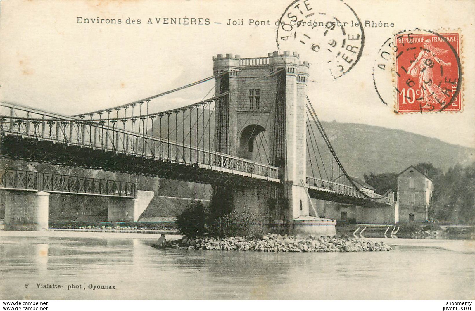 CPA Environs Des Avenières-Joli Pont De Cordon Sur Le Rhône-Timbre      L2190 - Other & Unclassified