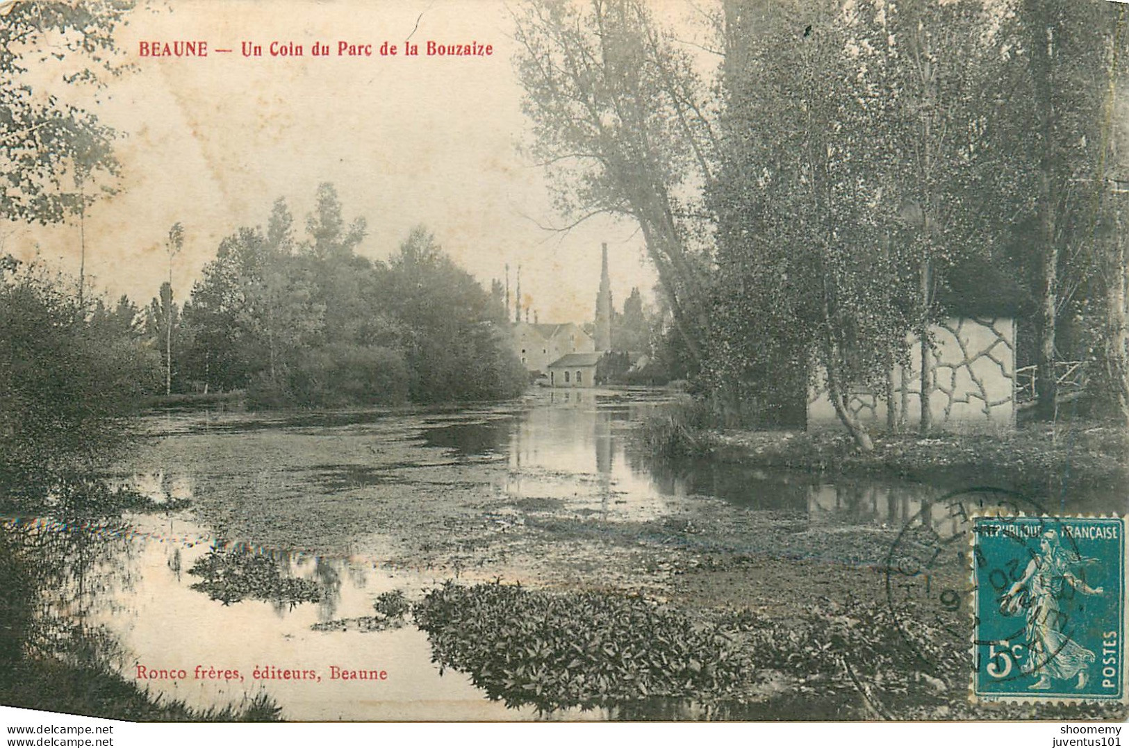 CPA Beaune-Un Coin Du Parc De La Bouzaize-Timbre     L2168 - Beaune