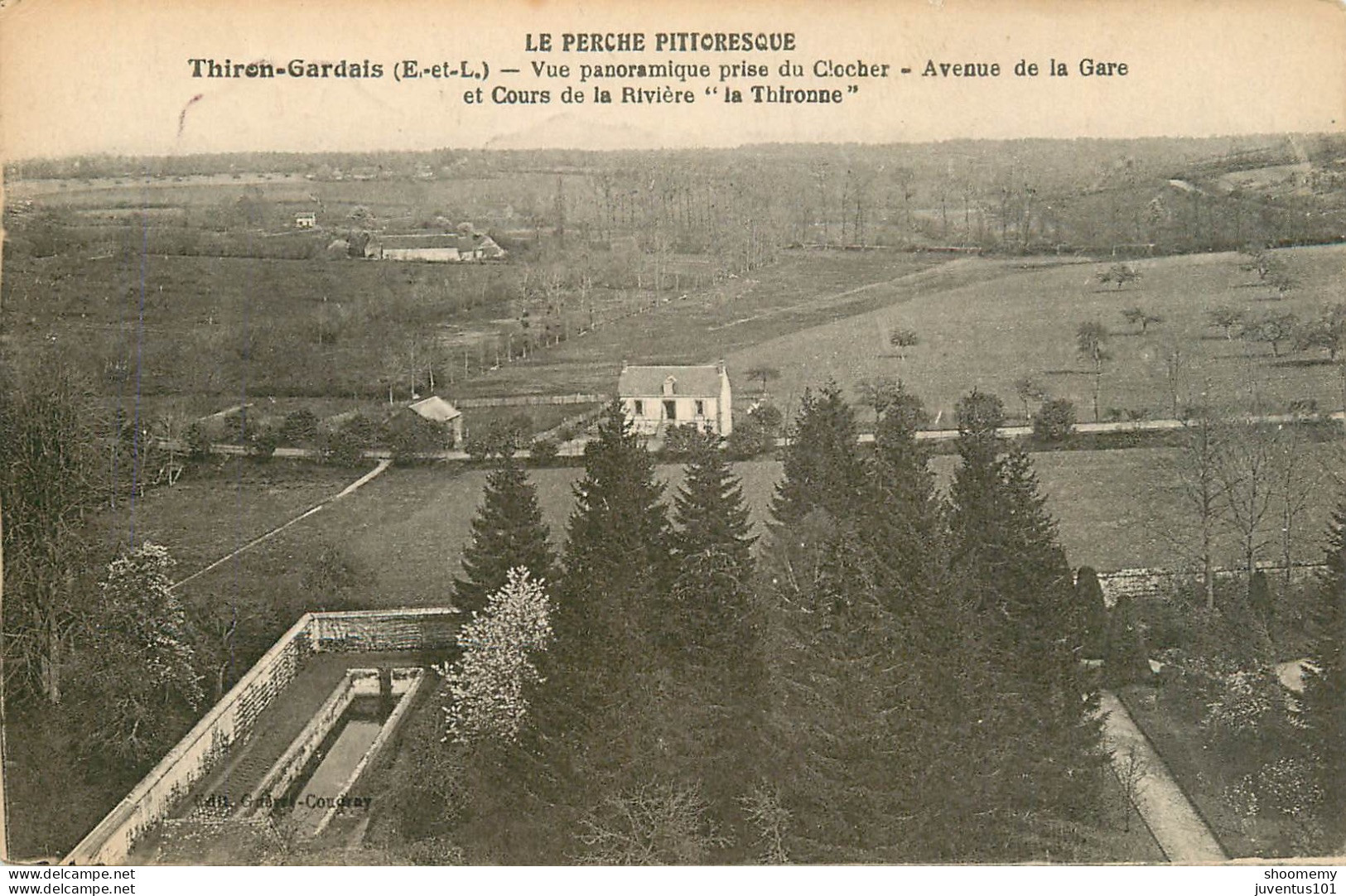 CPA Thiron Gardais-Vue Panoramique Prise Du Clocher-Timbre     L2167 - Autres & Non Classés
