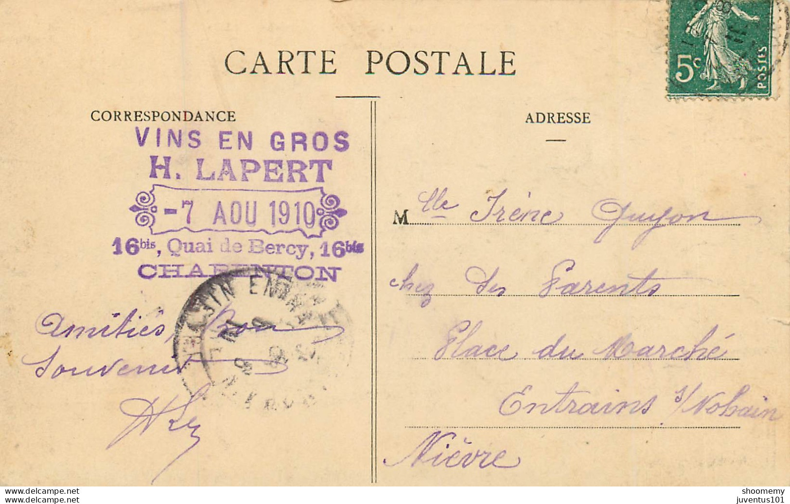 CPA Paris-La Crue De La Seine-Au Pont National-Timbre       L2244 - Überschwemmung 1910