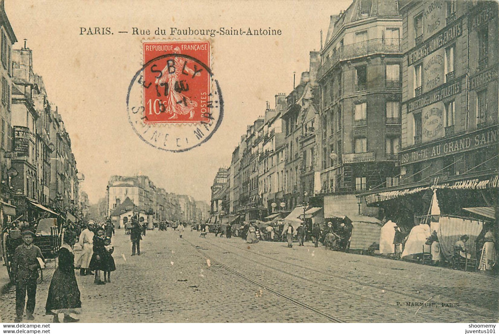 CPA Paris-Rue Du Faubourg Saint Antoine-Timbre      L2234 - Arrondissement: 12