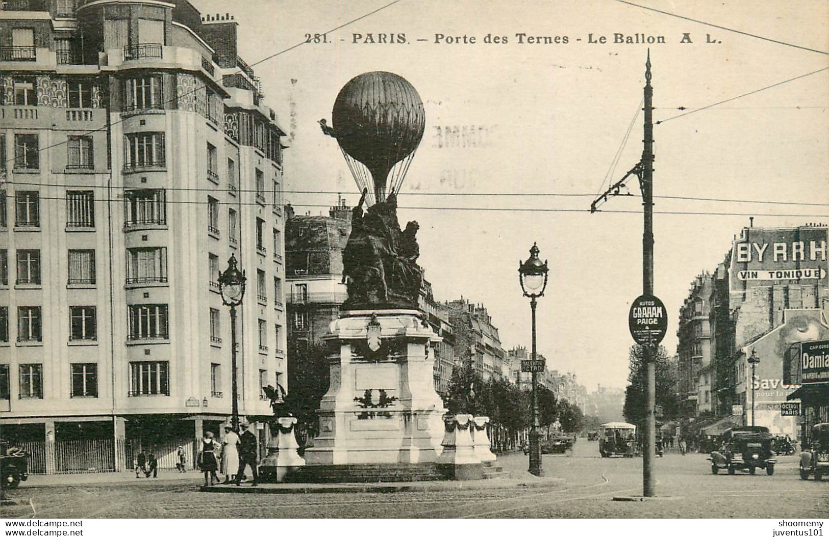 CPA Paris-Porte Des Ternes-Le Ballon-281-Timbre      L2234 - Paris (17)