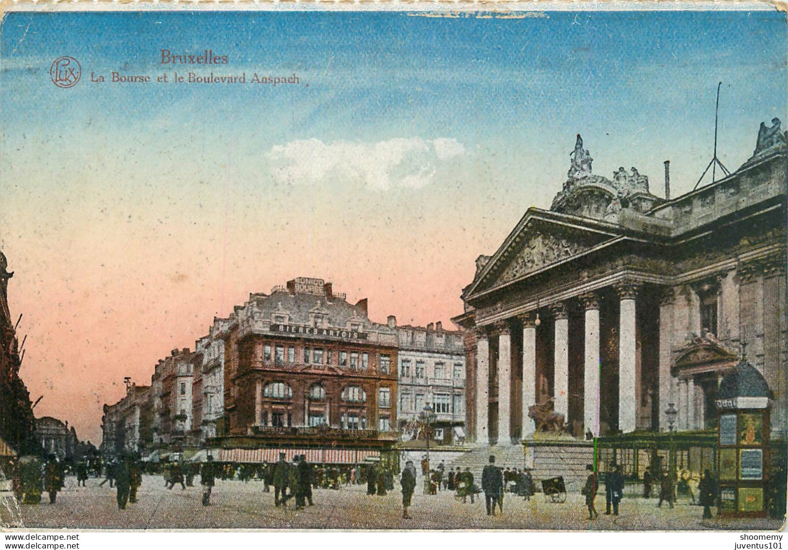 CPA Bruxelles-La Bourse Et Le Boulevard Anspach      L2215 - Monuments, édifices