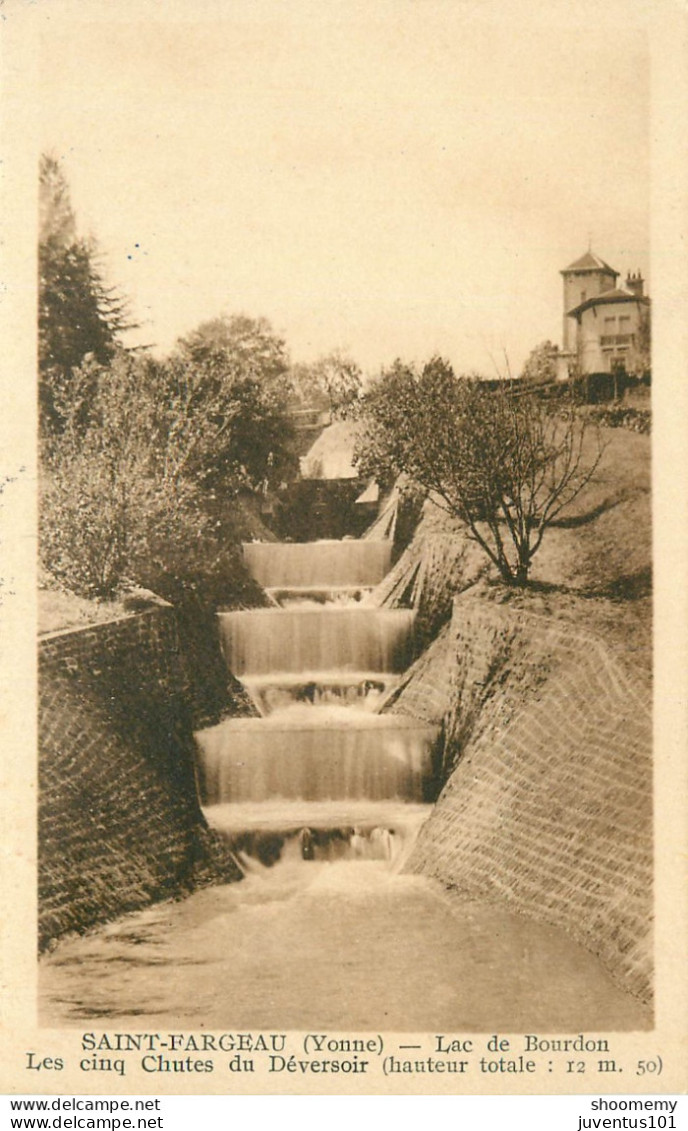 CPA Saint Fargeau-Lac De Bourdon -Les Cinq Chutes-Beau Timbre     L2201 - Saint Fargeau