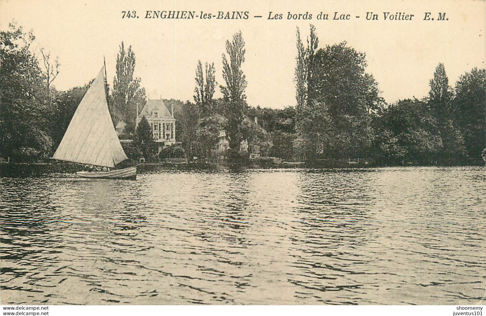 CPA Enghien Les Bains-Les Bords Du Lac-Un Voilier-743     L2198 - Enghien Les Bains