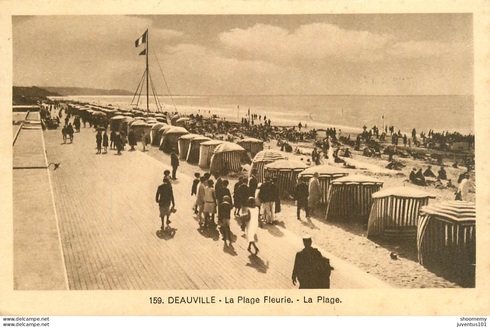 CPA Deauville-La Plage Fleurie-La Plage-159-Timbre     L2197 - Deauville