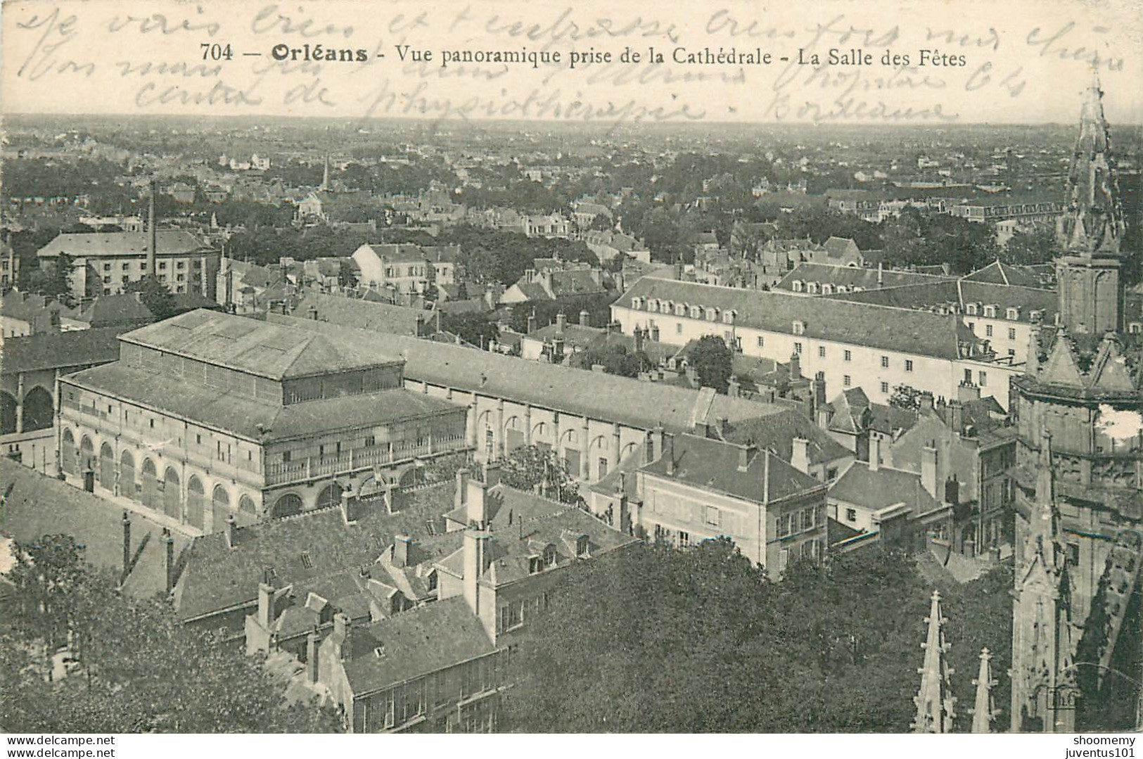 CPA Orléans-Vue Panoramique Prise De La Cathédrale-La Salle Des Fêtes-704    L2312 - Orleans