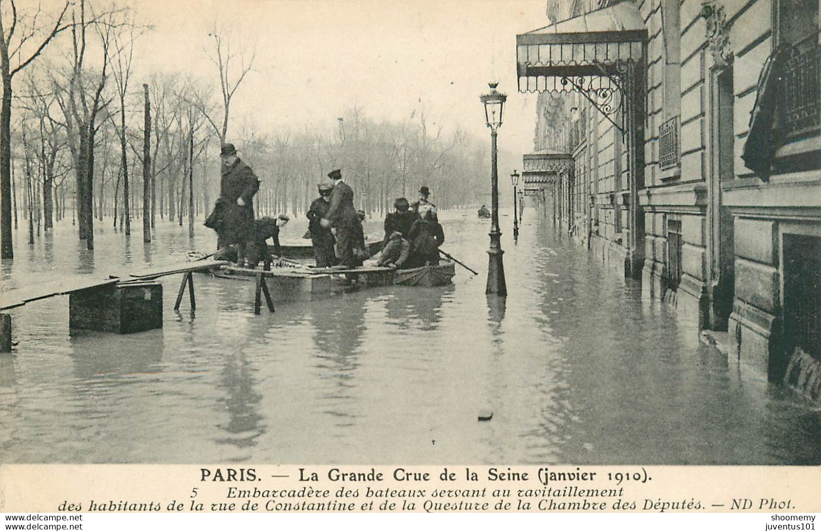 CPA Paris-La Grande Crue De La Seine-Embarcadère Des Bateaux-5    L2283 - De Overstroming Van 1910