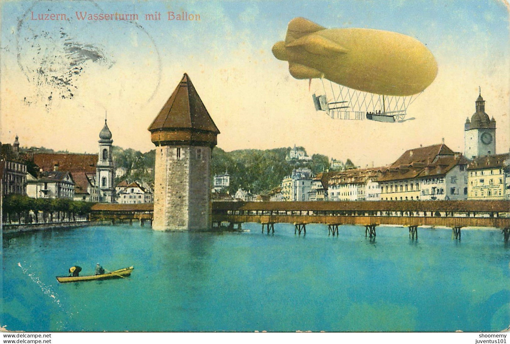 CPA Luzern-Wasserturm Mit Ballon-Timbre      L2269 - Luzern