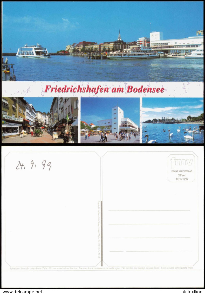 Friedrichshafen Mehrbildkarte Mit 4 Ortsansichten U.a. Hafen-Bahnhof 1999 - Friedrichshafen