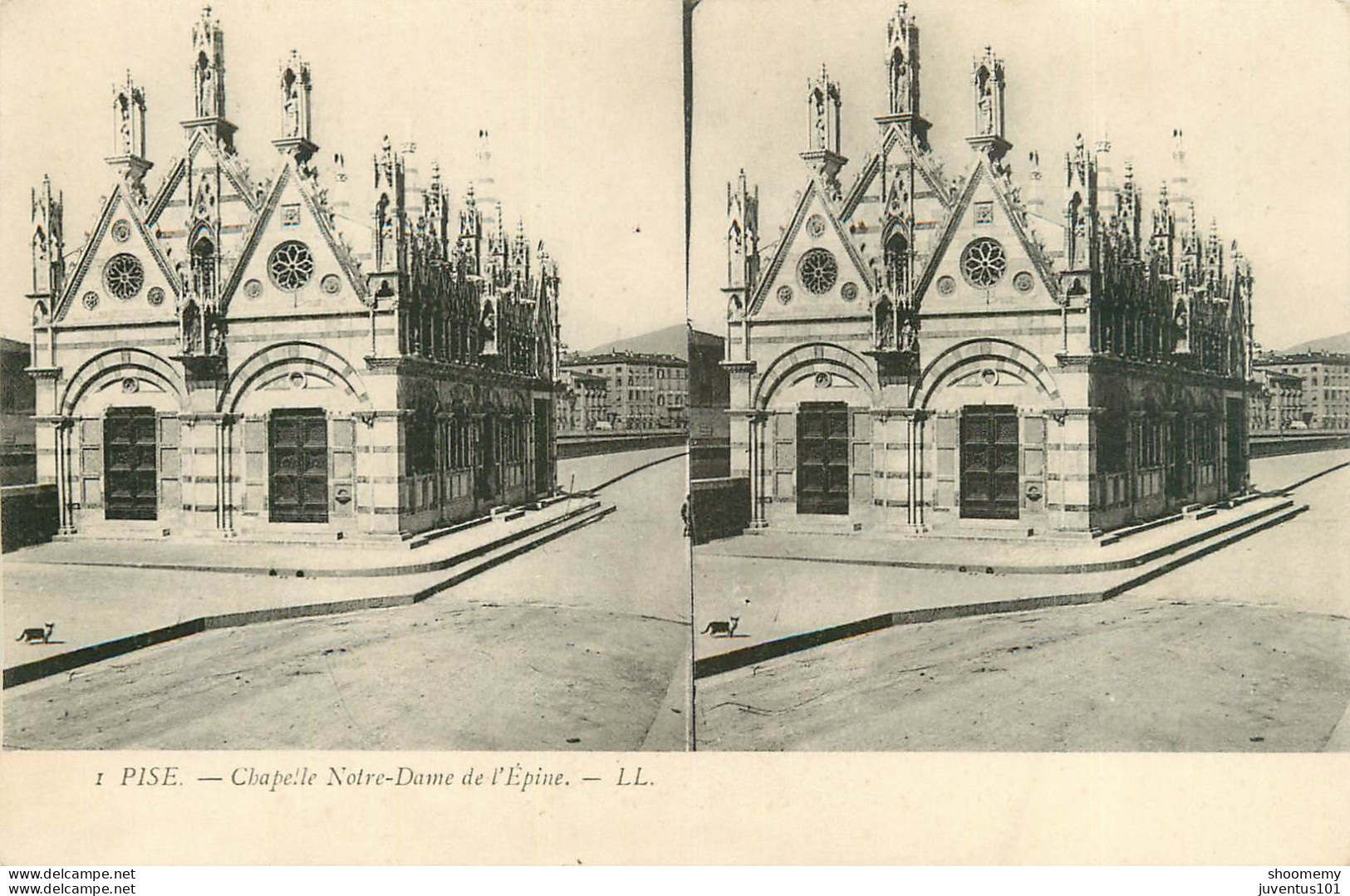 CPA Stéréoscopique-Pise-Chapelle Notre Dame De L'épine    L2252 - Pisa