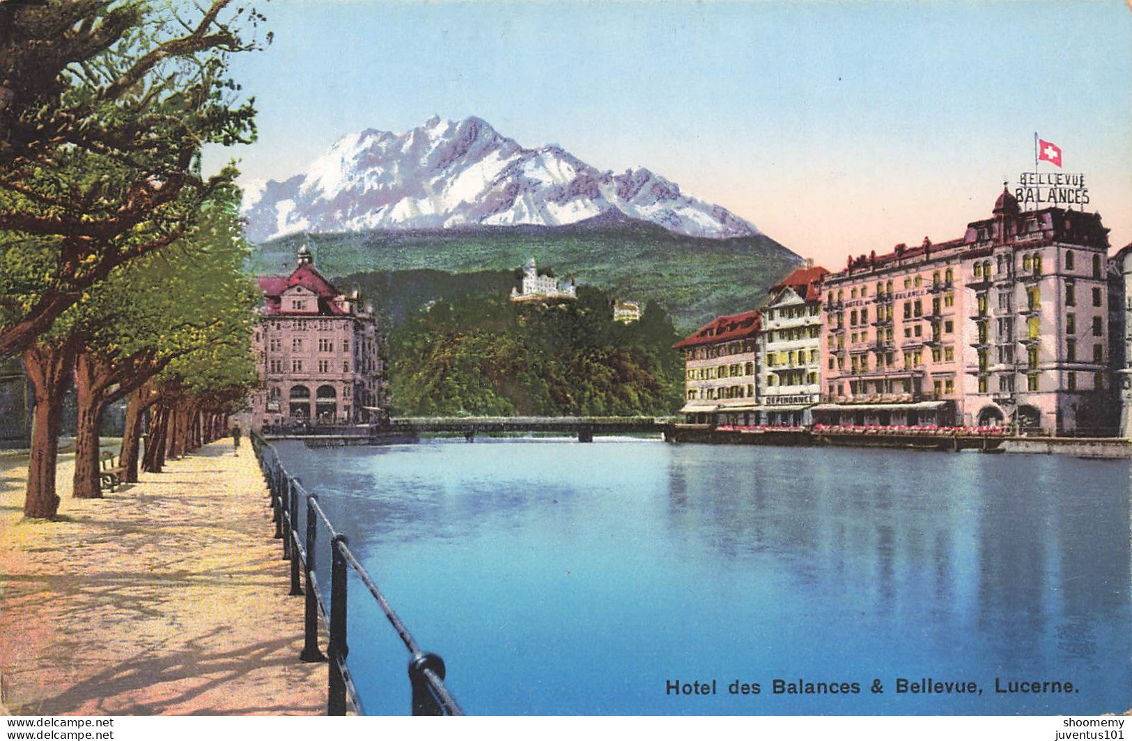 CPA Lucerne-Hotel Des Balances Et Bellevue      L2401 - Lucerna