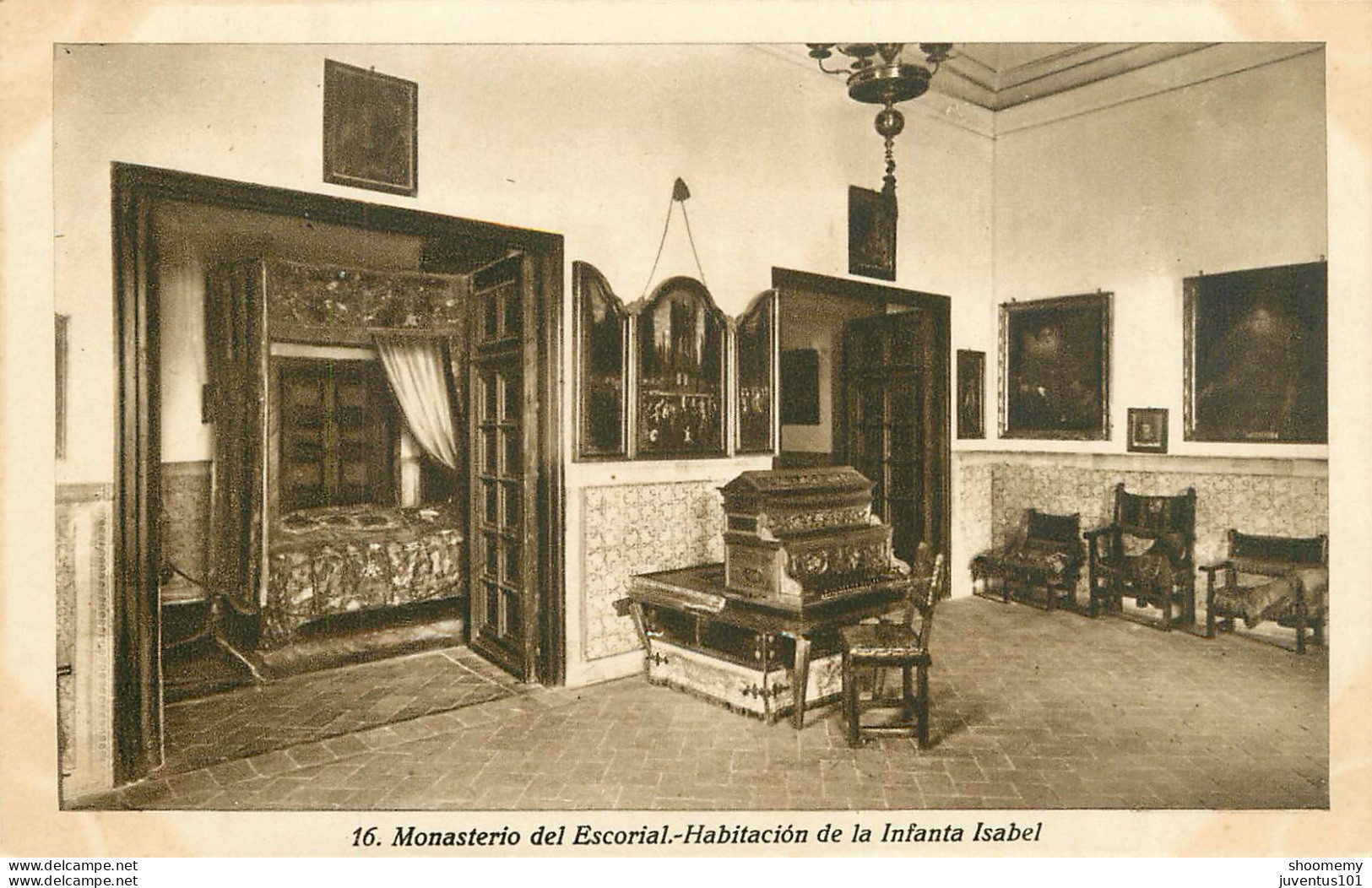 CPA Monasterio Del Escorial-Habitacion De La Infanta Isabel    L2382 - Madrid