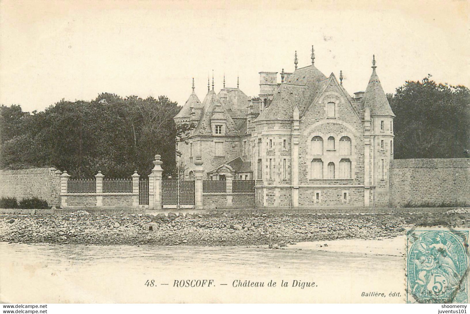 CPA Roscoff-Château De La Digue-48-Timbre    L2381 - Roscoff