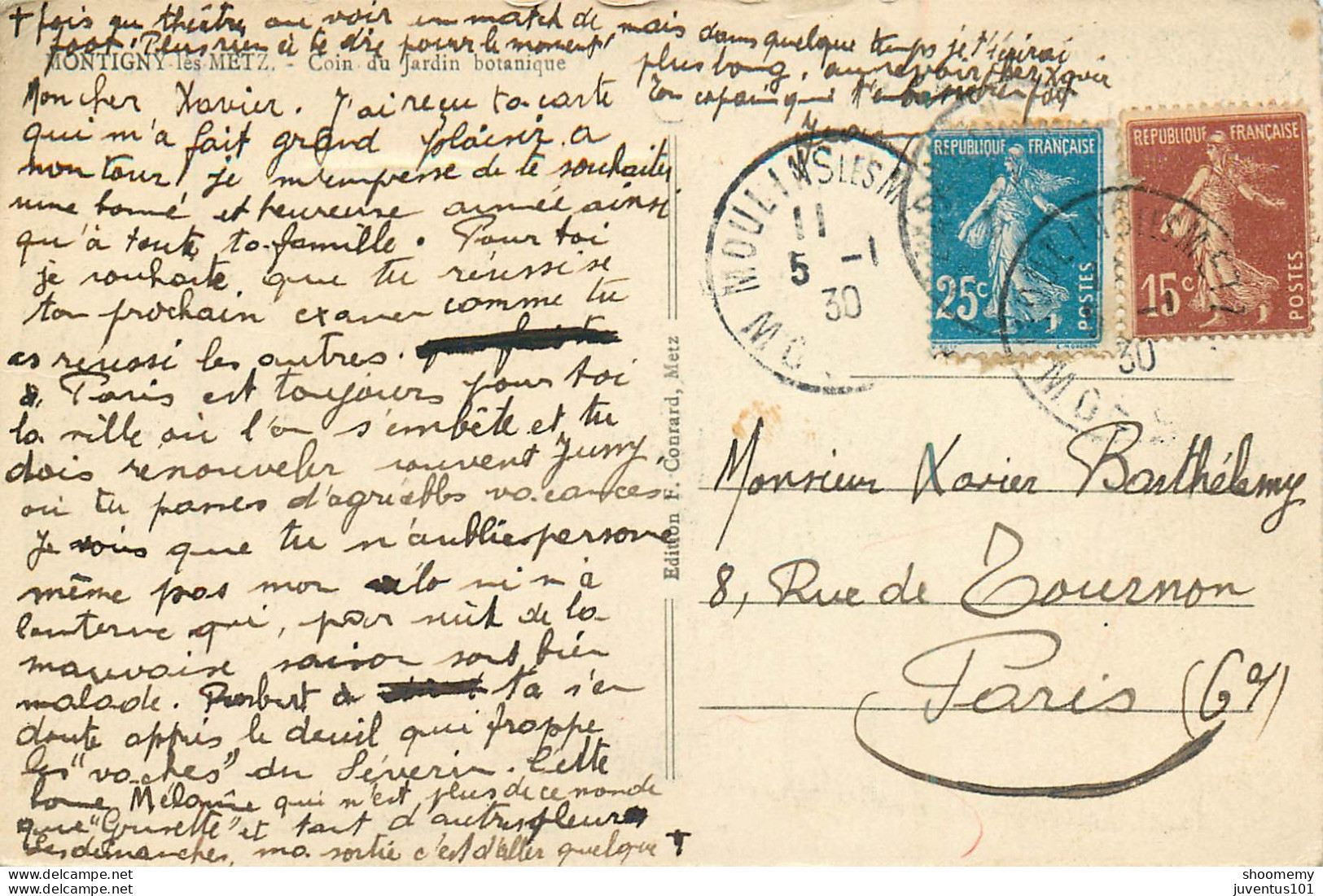 CPA Montigny Les Metz-Coin Du Jardin Botanique-Timbre     L2377 - Autres & Non Classés