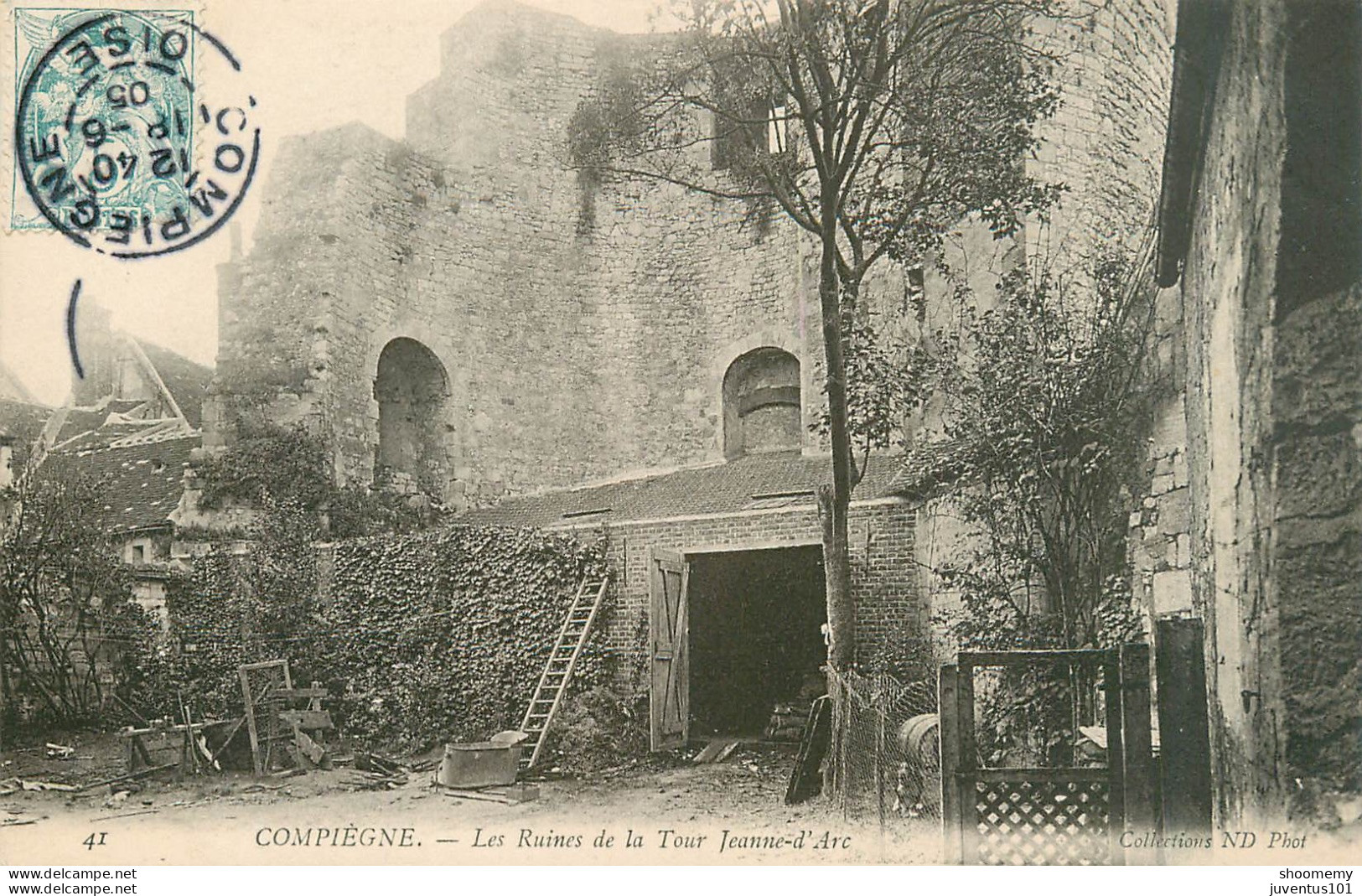 CPA Compiègne-Les Ruines De La Tour Jeanne D'Arc-41-Timbre     L2328 - Compiegne