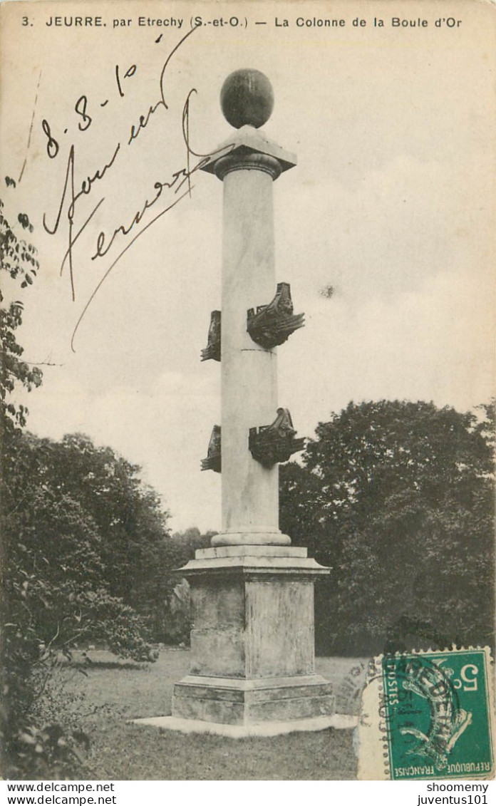 CPA Jeurre Par Etrechy-La Colonne De La Boule D'Or-3-Timbre     L2322 - Etrechy