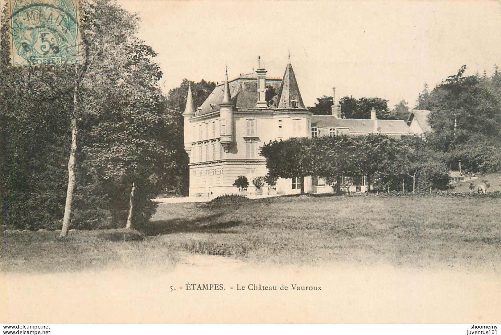 CPA Etampes-Le Château De Vauroux-5-Timbre     L2322 - Etampes