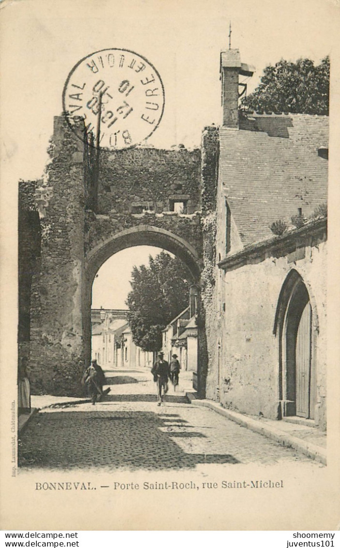 CPA Bonneval-Porte Saint Roch Rue Saint Michel-Timbre   L2317 - Bonneval