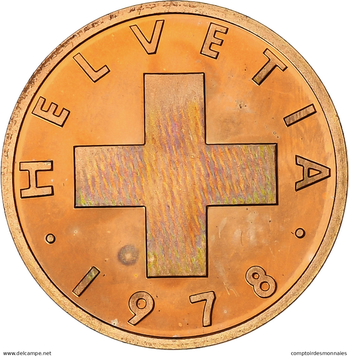 Suisse, 1 Rappen, Croix Suisse, 1978, Bern, BE, Bronze, SPL+, KM:46 - Otros & Sin Clasificación