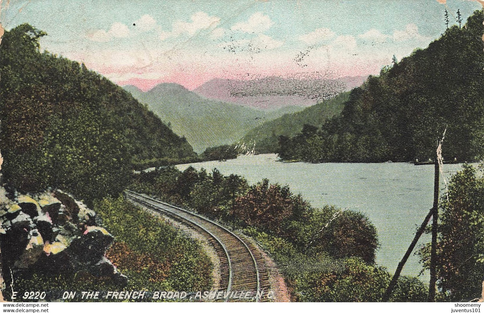 CPA On The French Broad,Asheville-Timbre-RARE      L2416 - Asheville